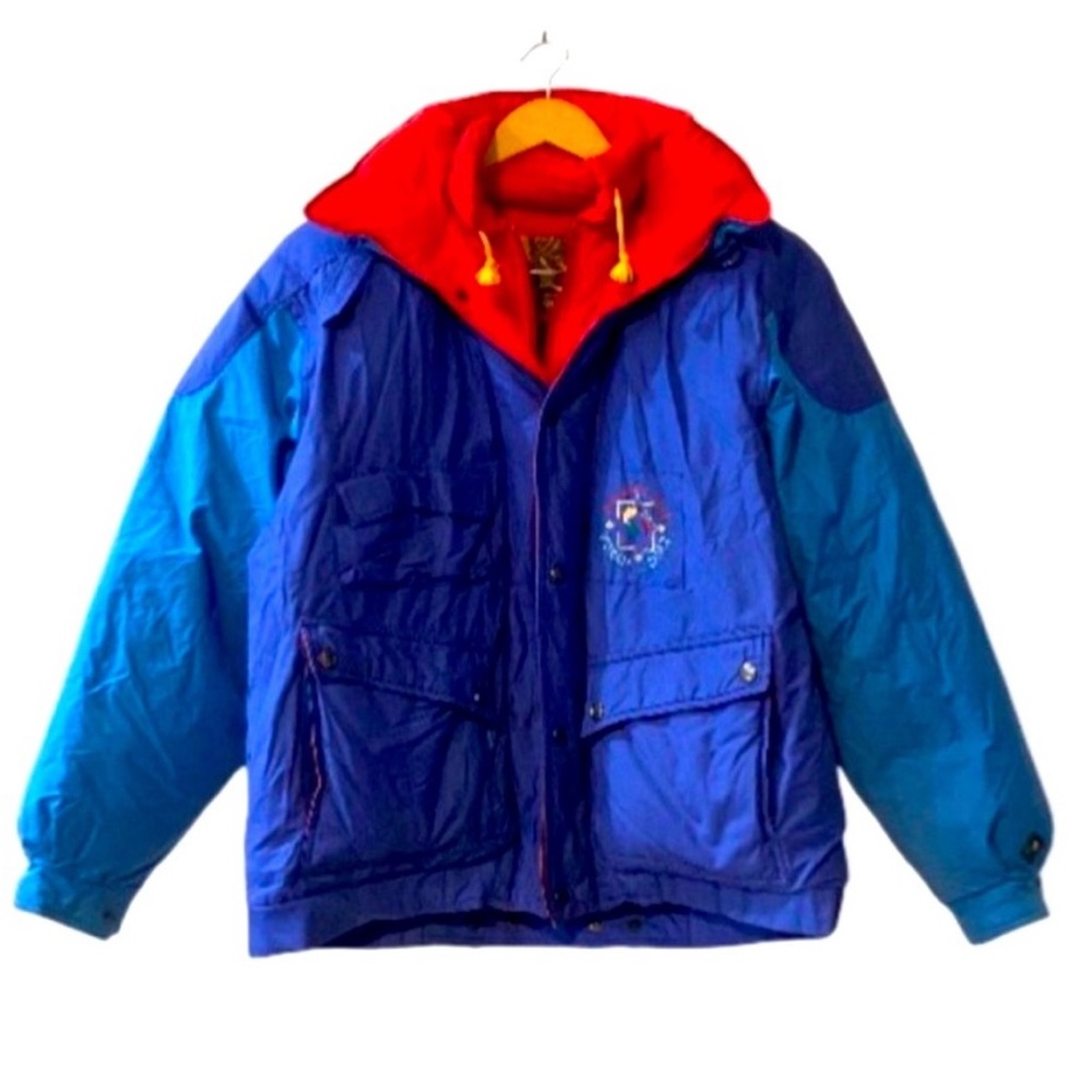 Vintage Brambilla France World Sport Color Block Winter Jacket XL
